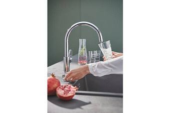 Смеситель для кухни GROHE Blue Pure BauCurve 30385000 высокий излив хром