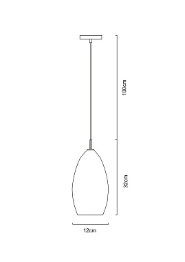 Светильник подвесной Arte Lamp BICCHIERE A4282SP-1CC 40Вт E14