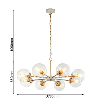 Люстра подвесная Favourite Marmore 2671-8P 320Вт 8 лампочек E14