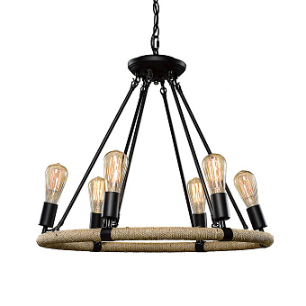 Люстра подвесная Loft It Rope Filament Loft1861/6 240Вт 6 лампочек E27