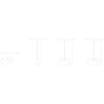 Люстра подвесная Arte Lamp MARGO A9317LM-5AB 60Вт 5 лампочек E27