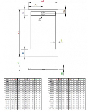 Душевой поддон RADAWAY Teos HTF12090-04 120х90см