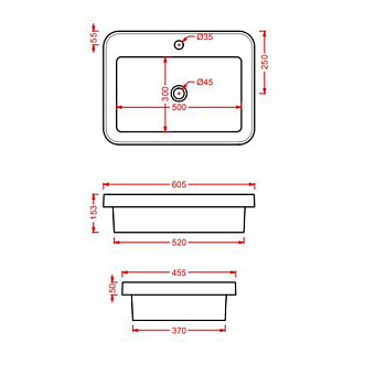 Раковина накладная ArtCeram Fuori Scala TFL034 40 00 45х60см
