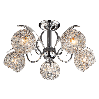 Люстра потолочная Eurosvet Mirage 7777/5 хром 60Вт 5 лампочек E27