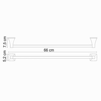Полотенцедержатель WASSERKRAFT Wern K-2500 K-2530 хром 66см