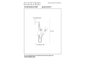 Бра Lucide EXTRAVAGANZA CHIMP 10202/01/30 40Вт E27