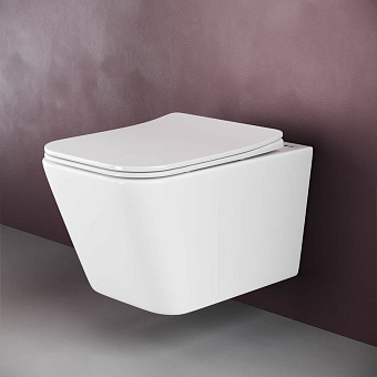 Унитаз подвесной Ceramica Nova METRIC CN3007 безободковый с микролифтом