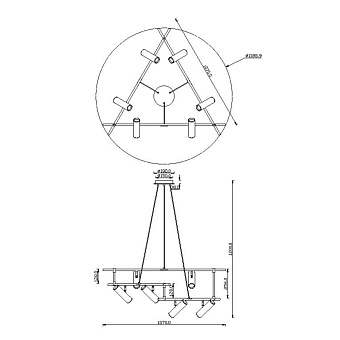 Светильник подвесной Maytoni Rami MOD128PL-12WB 50Вт GU10