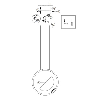 Светильник подвесной Maytoni Moon MOD327PL-L5BS3K 5Вт LED