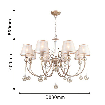 Люстра подвесная Favourite Teneritas 2553-8P 320Вт 8 лампочек E14