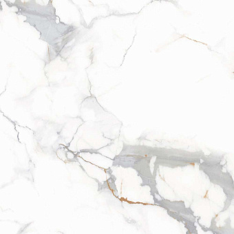 Полированный керамогранит Global Tile Calacatta Imperial_GT GT60606103PR белый 60х60см 1,44кв.м.