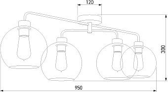 Светильник потолочный TK Lighting Bari 2835 60Вт E27