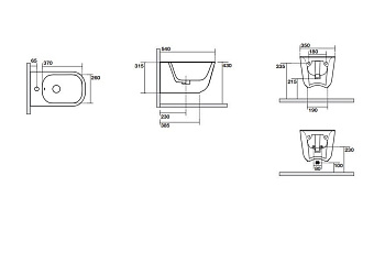 Биде подвесное Kerasan Tribeca 512501