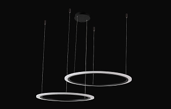 Люстра подвесная CRYSTAL LUX MANZANA MANZANA SP53W LED D600+800 BLACK 53Вт 1 лампочек LED