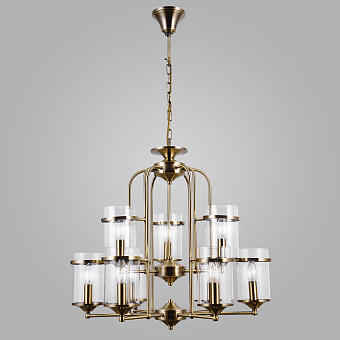 Люстра подвесная Eurosvet Consul 60040/9 античная бронза 40Вт 9 лампочек E14