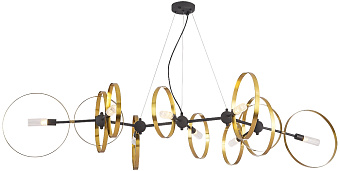 Люстра подвесная CRYSTAL LUX ARMONICA ARMONICA SP8 BLACK/BRASS V2 64Вт 8 лампочек G9/LED