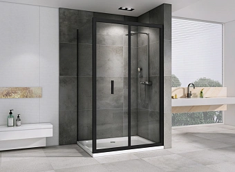 Угловое ограждение Abber Sonnenstrand AG07100B-S100B 195х100см стекло прозрачное