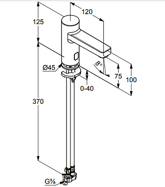 Смеситель для раковины KLUDI Zenta 3820205 хром