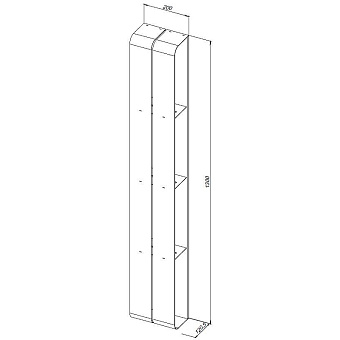 Полка в ванную AQUANET Магнум 302228 4-ярусная 12х20см чёрный