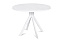 Кухонный стол раскладной AERO 100х100х74см закаленное стекло/сталь White Glass