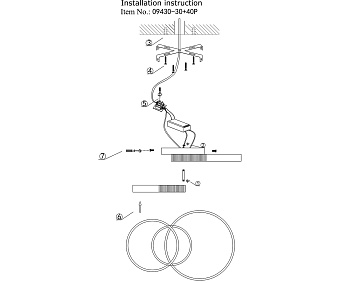 Люстра потолочная KINK Light Далим 09430-30+40P,19 40Вт 2 лампочек LED
