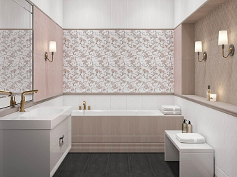 Бордюр KERAMA MARAZZI SPA025R розовый обрезной 30х2,5см 0,203кв.м.