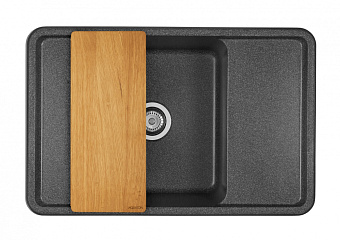 Мойка кухонная Акватон Беллис 1A725032BS210 78х51см чёрный