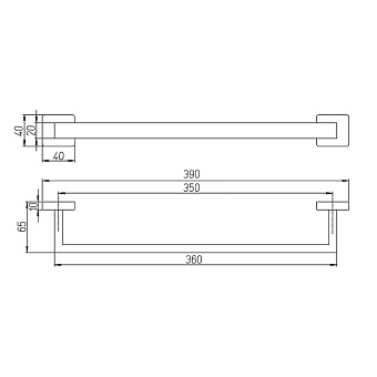 Полотенцедержатель Paini Dax-DaxR 84CR001 хром 8,5см