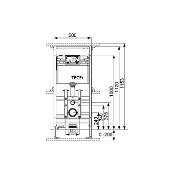 Инсталляция для подвесного унитаза Tece TECElux 9600100