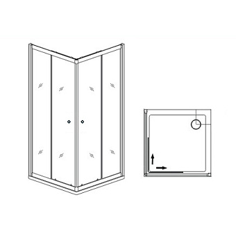 Угловое ограждение RGW Dolphin 41933199-11 TN-31 185х90см стекло прозрачное