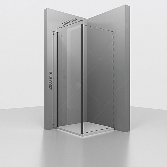 Боковая стенка душевого угла RGW 352253100-14 Z-050-3B 200х100см стекло прозрачное