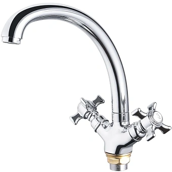 Смеситель для кухни Maxonor MN4824 поворотный излив хром