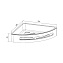 Полка в ванную угловая IDDIS Optima Home SHE11SBi44 1-ярусная 22х21,5см чёрный