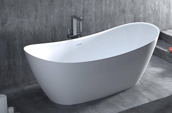 Ванна каменная SALINI NOEMI 101722MRH S-Stone матовая 170х75см отдельностоящая