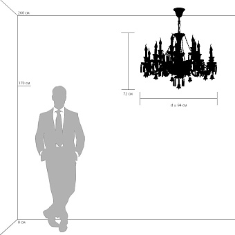 Люстра подвесная Lightstar Campana 716154 60Вт 15 лампочек E14
