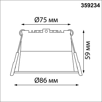 Светильник точечный встраиваемый Novotech TRAN 359234 9Вт LED
