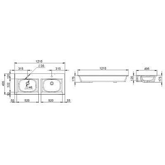 Раковина мебельная AM-PM SPIRIT 2.0 M70AWCD1202WG 120х49,5см