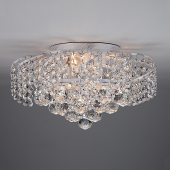 Люстра потолочная Eurosvet Charm 16017/6 белый с серебром Strotskis 60Вт 6 лампочек E27