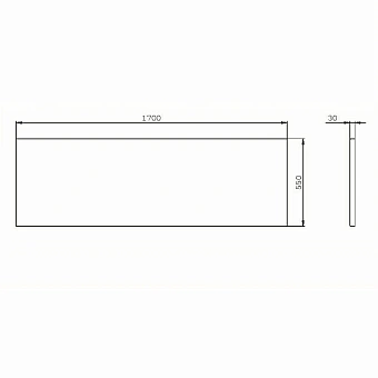Экран для ванны AM-PM Func W84A-170-070W-P 170см