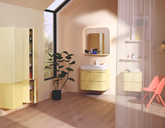 Шкаф подвесной Burgbad b.me UHFJ035RF5989 35,5х35х116см песочный