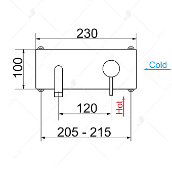 Смеситель для душа RGW Shower Panels 21140545-11 SP-45-10 хром