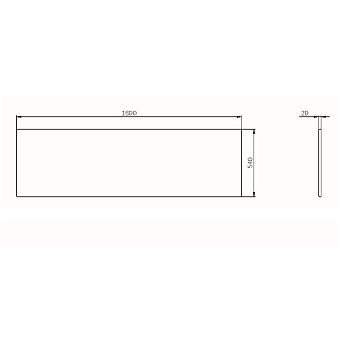 Экран для ванны AM-PM Func W84A-180-080W-P 180см