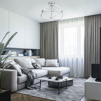 Светильник потолочный Eurosvet PETTO 90246/6 хром Smart 100Вт LED