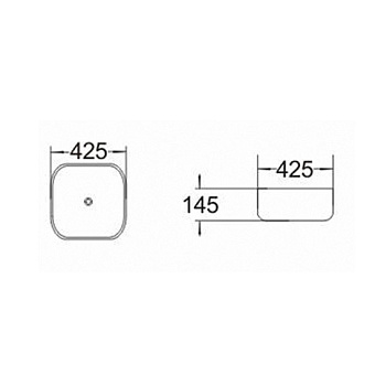 Раковина накладная Comforty 78106 43х43см