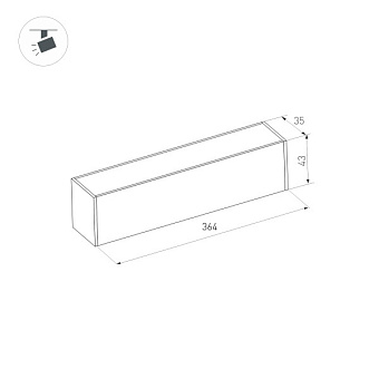 Магнитный трековый светильник Arlight Mag-Dark-45 034997 12Вт LED чёрный