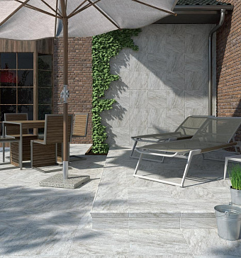 Матовый керамогранит KERAMA MARAZZI Терраса SG158700N противоскользящий серый 40,2х40,2см 1,62кв.м.