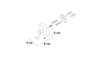 Крючок FIXSEN KVADRO FX-61305 хром