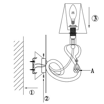 Светильник настенный Maytoni Intreccio ARM010-02-W 40Вт E14