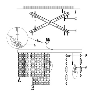 Светильник потолочный Maytoni Dune DIA005CL-06CH 60Вт E14