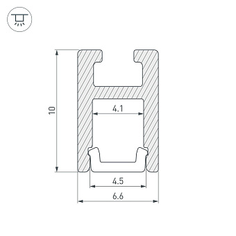 Профиль для светодиодной ленты Arlight 036384 2000мм серебро